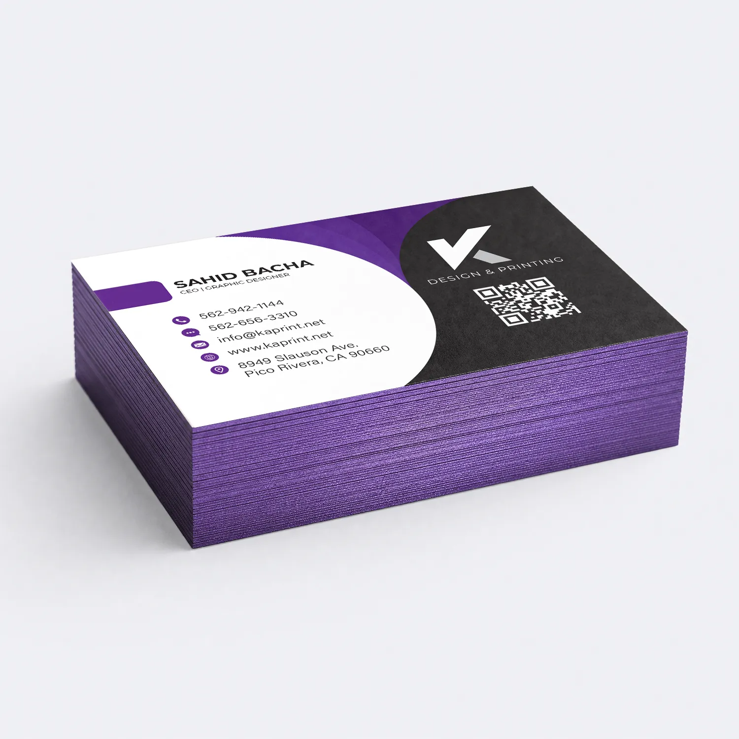 Painted Edge Cards 1 Painted Edge Business Cards